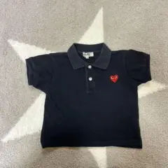 PLAY COMME des GARÇONS ネイビー ポロシャツ M y2k - メルカリ