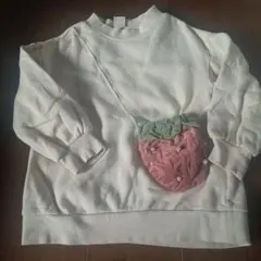 petit main イチゴポケット トレーナー 120cm