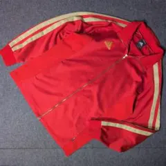 adidas CLIMALITE トラックジャケット赤金