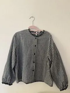 ギンガムチェック長袖シャツ