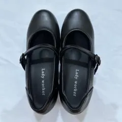 Lady worker ブラック メリージェーン シューズ