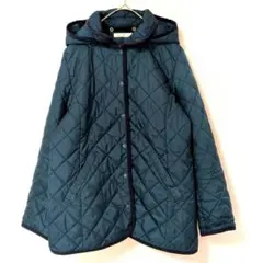 ゴールデンベア キルティングジャケット フード付き グリーン系