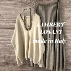 LAMBERT LOSANIイタリア製シルクカシミアブレンドニットベージュ