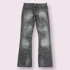 Midas double waist race up denim pantsのサムネイル