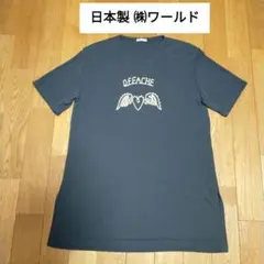 DÉFAÎHE グレー プリント Tシャツ