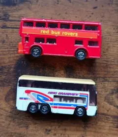 ​【日本製・希少】トミカ ロンドンバス F15 ＆ 日野グランビュー 2台セット