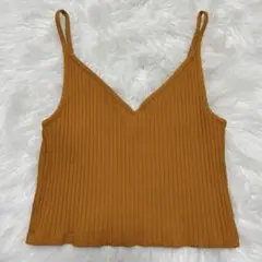 H＆M エイチアンドエム ジャージー クロップドキャミトップス リブ キャミ