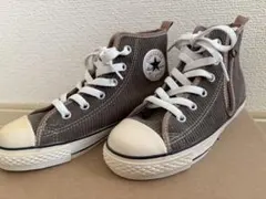 Converse ブラウン　コーデュロイ ハイカット　20cm サイドジップ