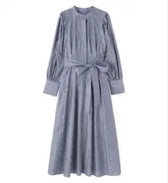 定価12980円　新品　ストライプ 長袖 シャツワンピース
