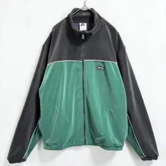 NIKE SB ナイキ ベロア トラックジャケット M 黒 緑 切替のサムネイル