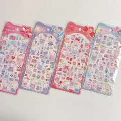 中国正規品　キティ　キャラクターシール 4枚セット
