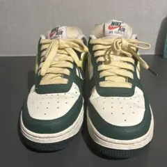 Nike Air Force 1 ホワイト/グリーン/イエロー　22.5cm