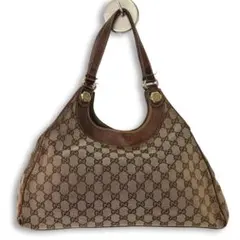 GUCCI グッチ GGキャンバス ワンショルダーバッグ ホーボー　ゴールド金具