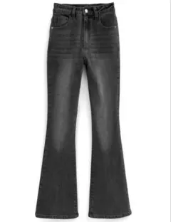 【新品未使用】 GRL セミフレアデニムパンツ　ブラック　XS