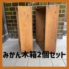 木箱 みかん箱 果物箱 2個セット 農作業 DIY インテリア ケース ボックス