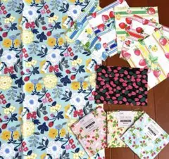 花柄 いちご　猫　生地 まとめ売り ハギレ