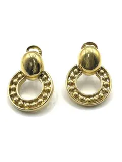 イヤリング ゴールド ヴィンテージ ホースシュー型 トップ：2.4×2.1