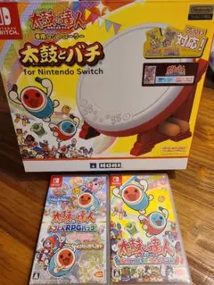 Nintendo Switch　太鼓の達人　タタコン&ソフト二本セットのサムネイル