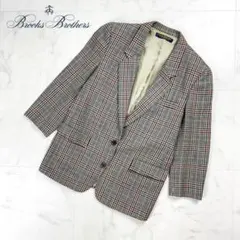 美品 ブルックスブラザーズ チェック柄テーラードジャケット サイズ7*HD803
