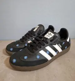 adidas SAMBA OG W 22.5cm フラワー刺繍 ブラック