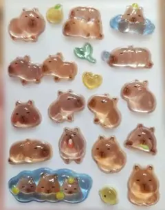 カピバラ♡ボンボンドロップシール