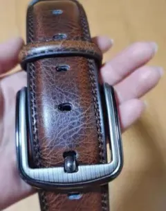 ブラウンレザー ベルト シンプルデザイン 95*2.5CM