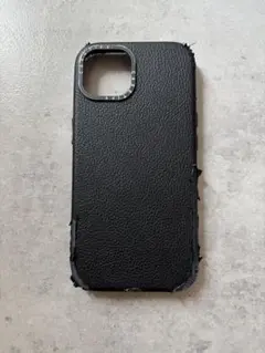 Casetify iPhone15 レザーケース　黒　magsafe対応可