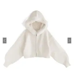 GRL フードファーニットパーカー an1497 アイボリー