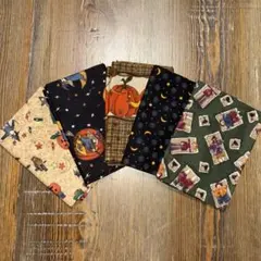 新品 未使用 コットン生地 ハロウィン柄 ５枚セット パッチワーク 手芸 裁縫