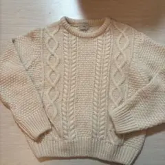 ニットセーター　白　アイボリー
