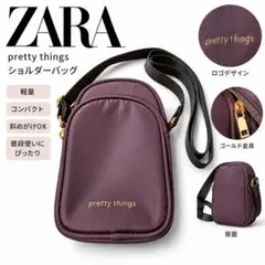 ZARA スマホショルダーバッグ ブラック