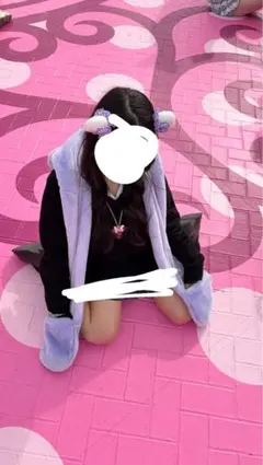 マフラーキャップ 紫 ミニー