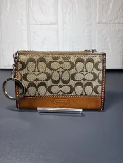 COACH コーチ パッチワーク コインケース 小銭入れ キーリング付 