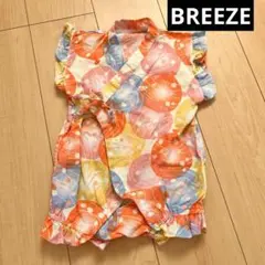BREEZE 甚平 80cm カラフル　ヨーヨー柄　カバーオール　ロンパース