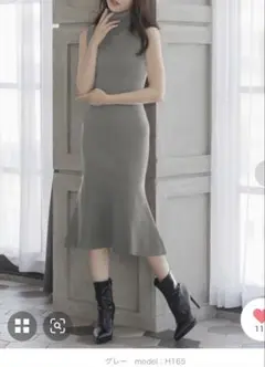 未使用タグ付きJULIA BOUTIQUEタートルネックマーメイドニットワンピ