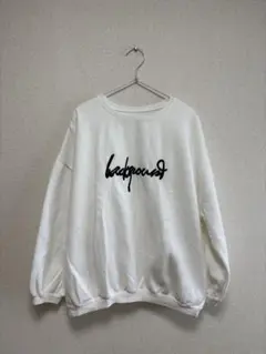 オーバーサイズ／トレーナー／白