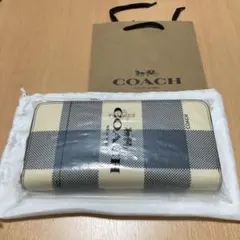COACH 長財布 C2135 チェック柄 新品未使用 - メルカリ