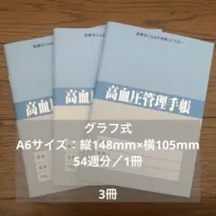 高血圧管理手帳　3冊