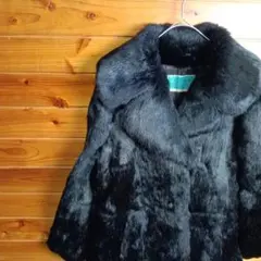 毛皮コート　ファーコート　ヌートリア　リアルファー　ショールカラー　13号　XL