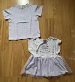 【新品未使用】半袖Tシャツ 2枚セット　ラベンダー　120のサムネイル