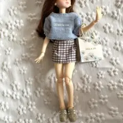 ハンドメイド服 22センチ 1/6 ドール スカート プリーツスカート3