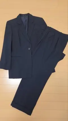 美品】バーバリーロンドン パンツスーツ 36 S 黒 ストレッチ 三陽商会