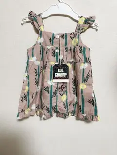 C.H. CHAMP 花柄ノースリーブロンパース80cm