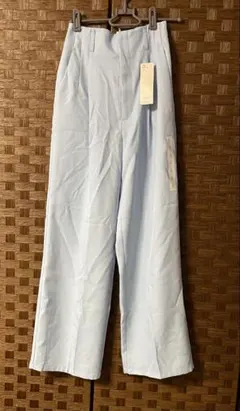 GU ハイウエスト　ストレートスラックス　パンツ　ブルー