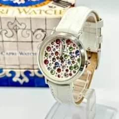 美品 稼働品 CAPRI WATCH カプリ 腕時計 ホワイト ３針 箱付きのサムネイル