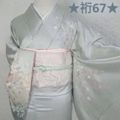 訪問着 フルセット a213F 正絹　卒業式　結婚式　七五三　お宮参り 楽天市場】【レンタル】【正絹】訪問着 本手描き ブルーグレー