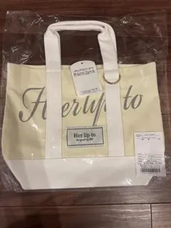 ハーリップトゥ herlipto minitote トートバッグ ホワイト 白 - メルカリ