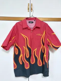 XLARGE 半袖シャツ ファイヤーパターン レッド Mのサムネイル