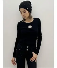 2026年最新】symmetry gyda moldクルーネックニットトップスblackの