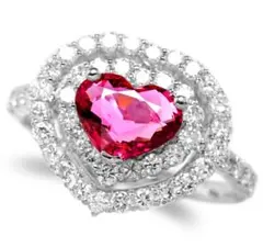 卸前事前公開 天然ルビー 1.063ct ハート D0.31ct 中ソ - メルカリ